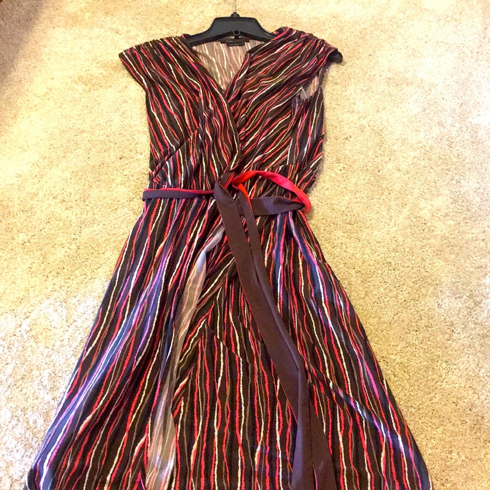 Bcbg maxazria strip wrap dress